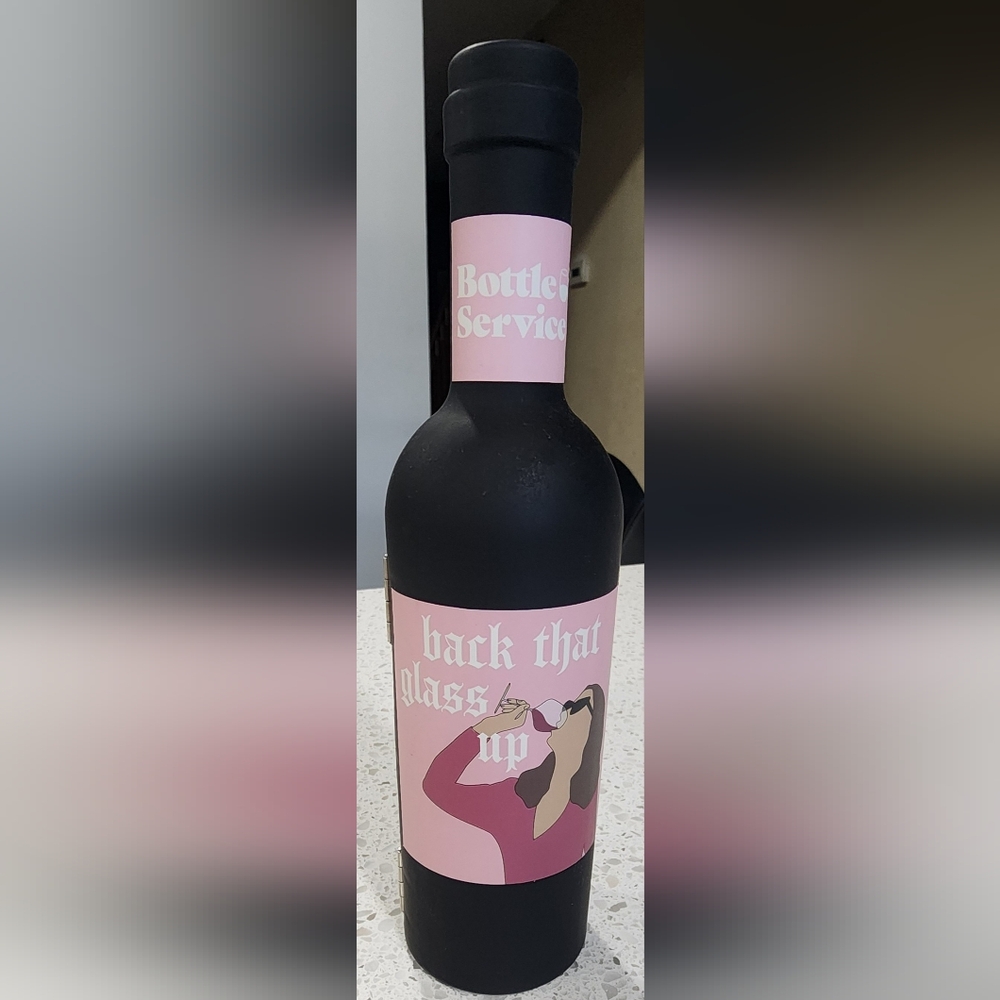 Back That Glass Up Pink & Black Bottle